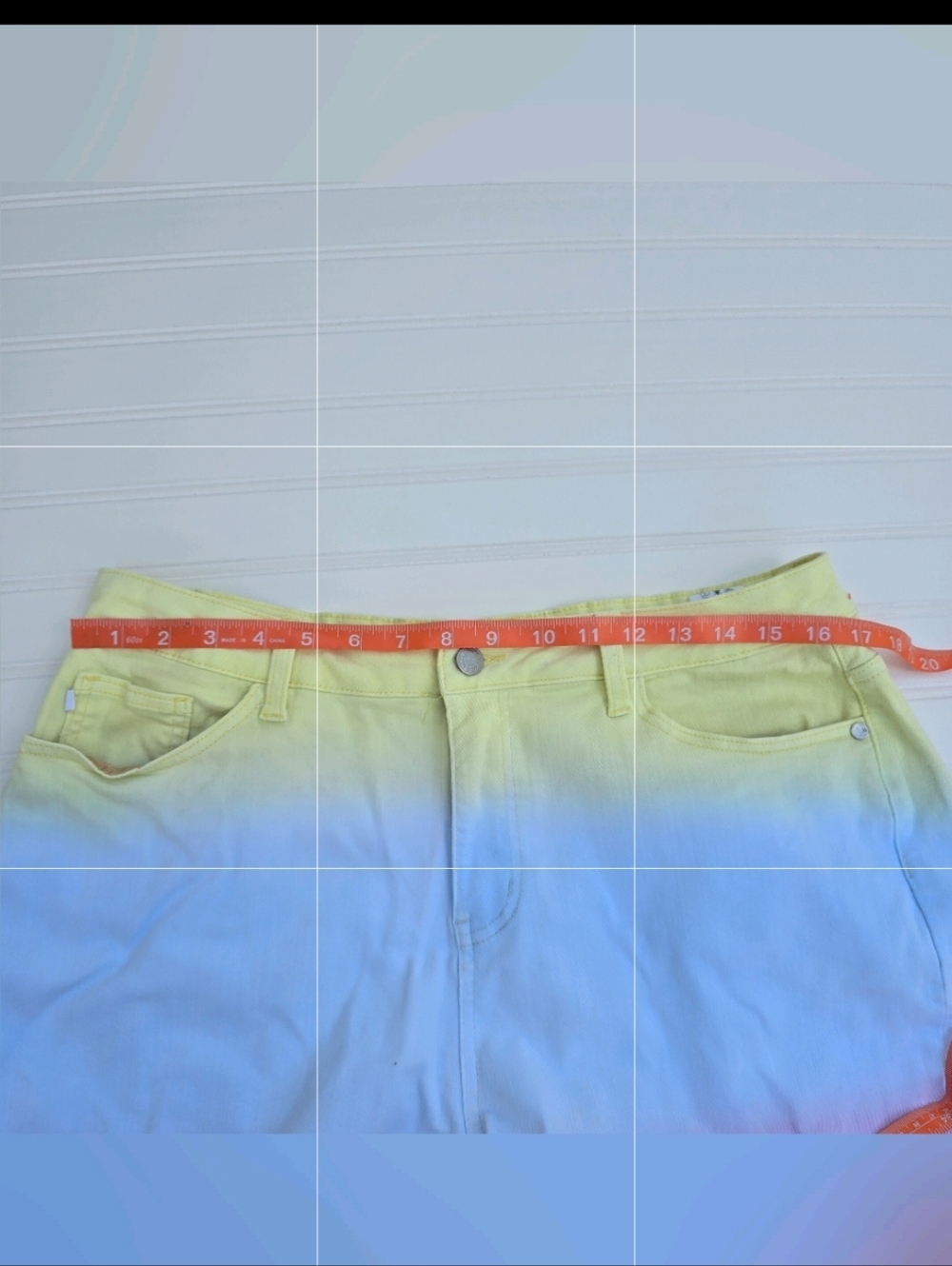 Judy Blue Pastel Rainbow Ombre High-Waisted Denim Shorts - Raw Hem - Picture 8 of 8